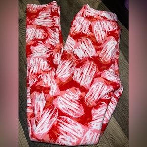 Lularoe kids Lxl sketchy heart leggings